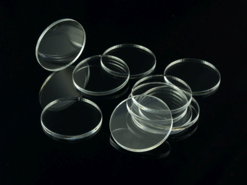 Crafters: Podstawki akrylowe - Transparentne - Okrągłe 2x50 mm (10)
